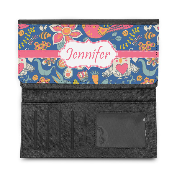 Owl & Hedgehog Ladies Wallet - Half Way Open