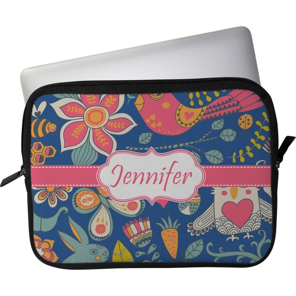 Custom Owl & Hedgehog Laptop Sleeve / Case - 13" (Personalized)