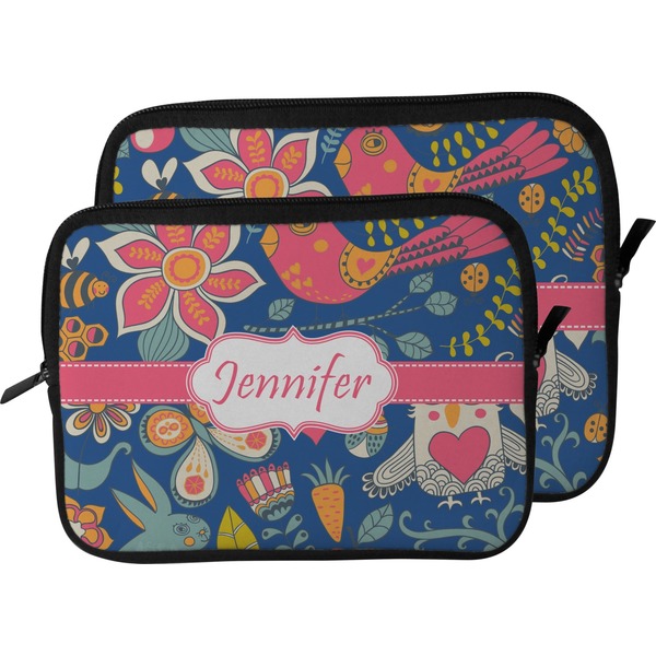 Owl & Hedgehog Laptop Sleeve (Size Comparison)