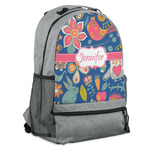 Owl & Hedgehog Backpack - Grey (Personalized)