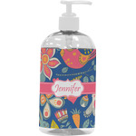 Owl & Hedgehog Plastic Soap / Lotion Dispenser (16 oz - Large - White) (Personalized)