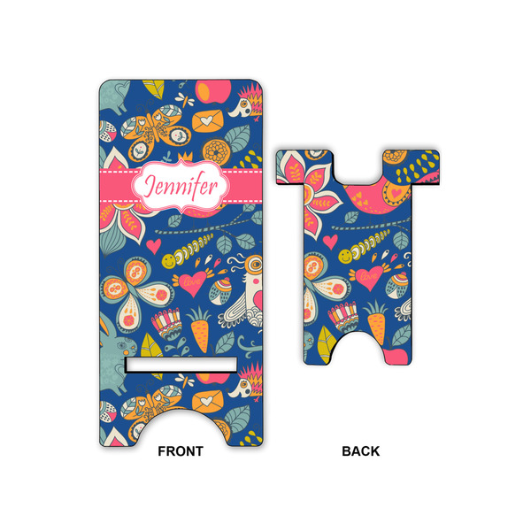 Owl & Hedgehog Large Phone Stand - Front & Back