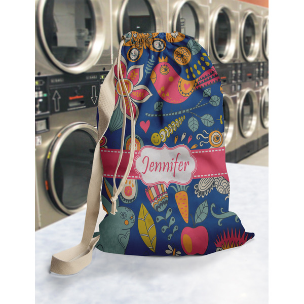 Owl & Hedgehog Laundry Bag in Laundromat