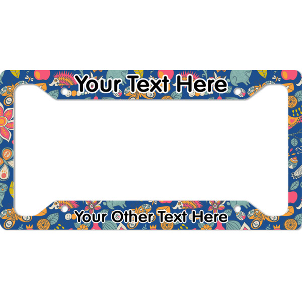 Custom Owl & Hedgehog License Plate Frame - Style A (Personalized)