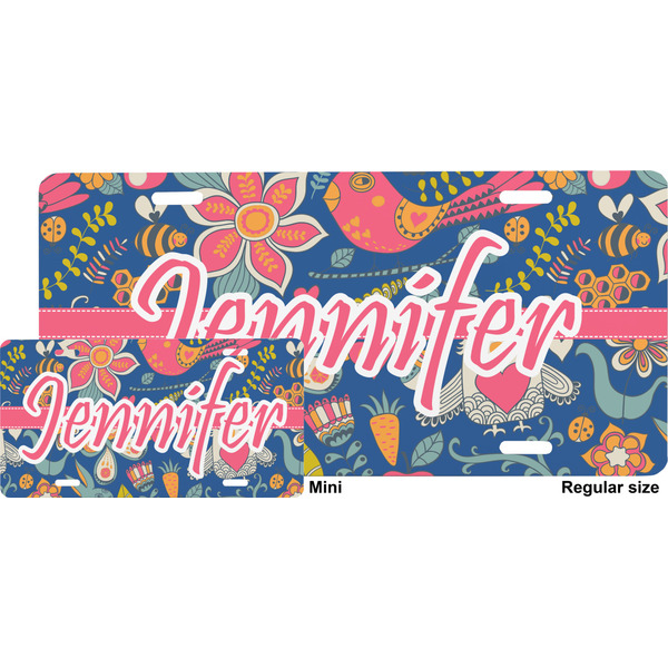 Owl & Hedgehog License Plate (Sizes)