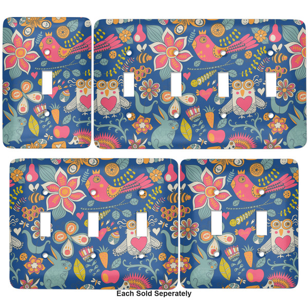 Owl & Hedgehog Light Switch Covers all sizes