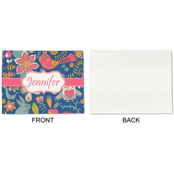 Owl & Hedgehog Linen Placemat - APPROVAL Single (single sided)