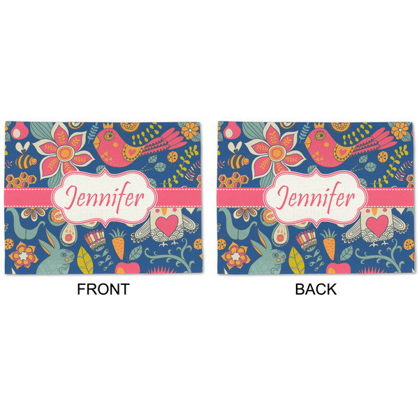 Owl & Hedgehog Linen Placemat - APPROVAL (double sided)