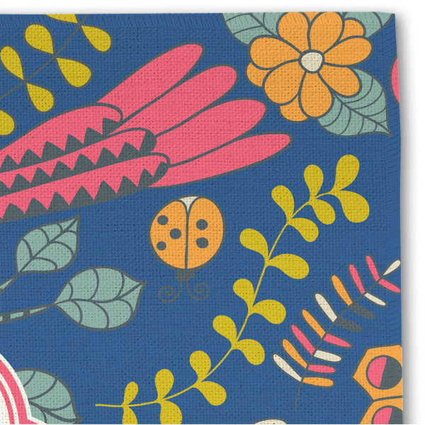 Owl & Hedgehog Linen Placemat - DETAIL