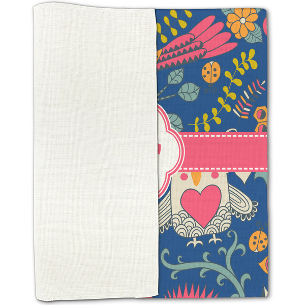 Owl & Hedgehog Linen Placemat - Folded Half