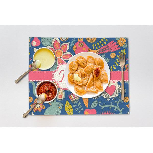 Owl & Hedgehog Linen Placemat - Lifestyle (single)