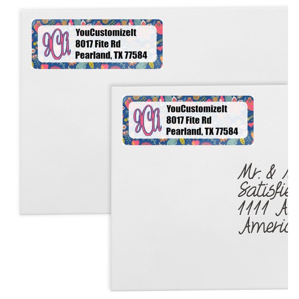 Owl & Hedgehog Mailing Labels - Double Stack Close Up
