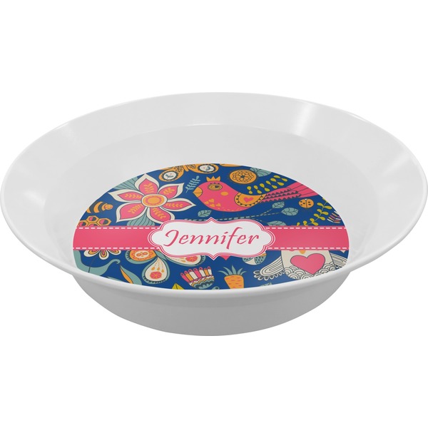 Custom Owl & Hedgehog Melamine Bowl (Personalized)