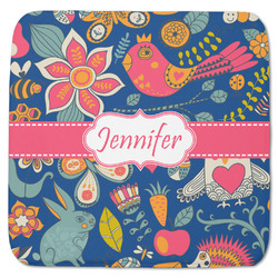Owl & Hedgehog Memory Foam Bath Mat - 48"x48" (Personalized)