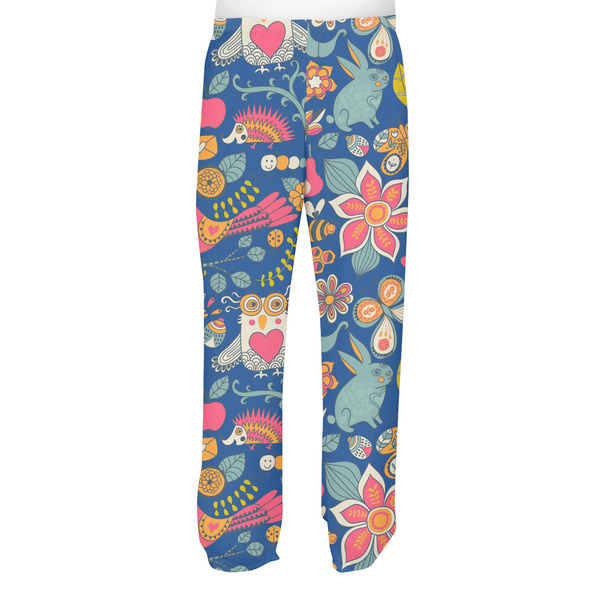 Owl & Hedgehog Men's Pjs Back - on model