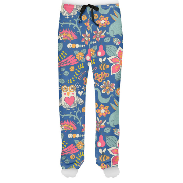 Owl & Hedgehog Men's Pjs Front - on model