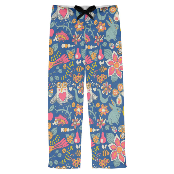 Custom Owl & Hedgehog Mens Pajama Pants