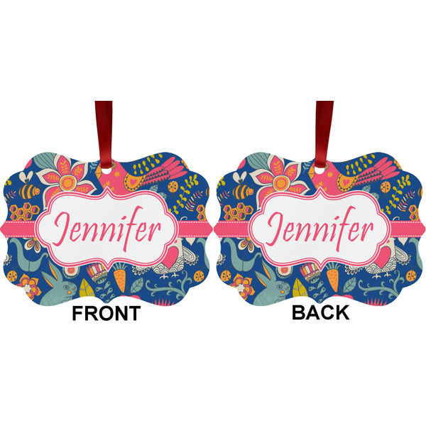 Owl & Hedgehog Metal Benilux Ornament - Front and Back (APPROVAL)