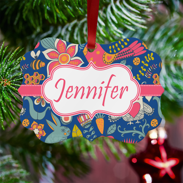 Owl & Hedgehog Metal Benilux Ornament - Lifestyle