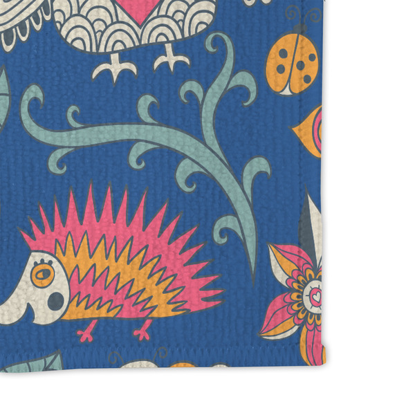 Owl & Hedgehog Microfiber Dish Rag - DETAIL