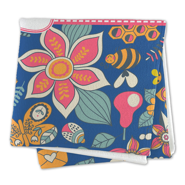Owl & Hedgehog Microfiber Dish Rag - FOLDED (square)