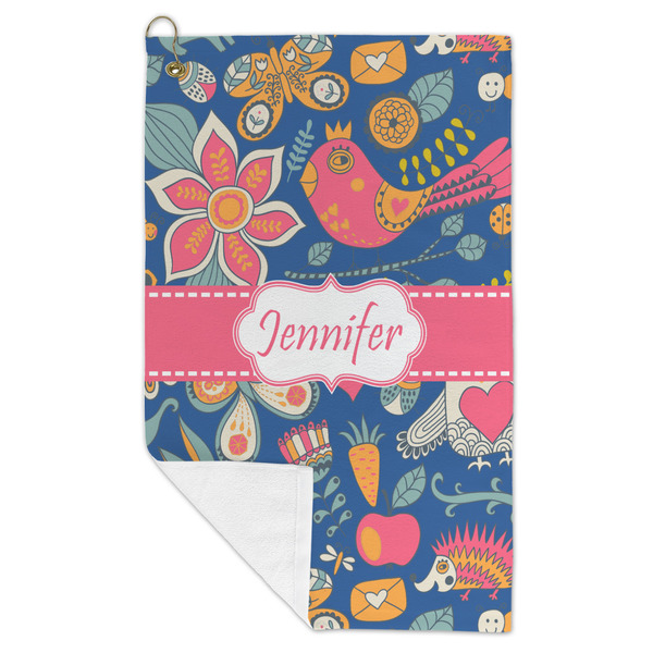 Owl & Hedgehog Microfiber Golf Towels - FOLD
