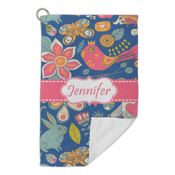 Owl & Hedgehog Microfiber Golf Towels Small - FRONT FOLDED