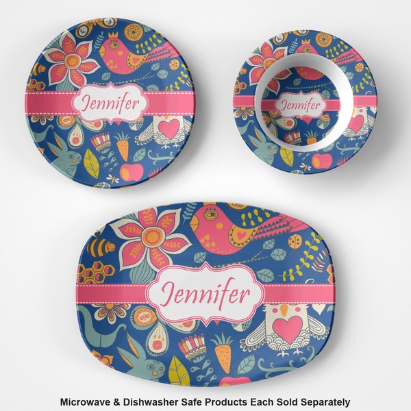 Owl & Hedgehog Microwave & Dishwasher Safe CP Plastic Dishware - Group