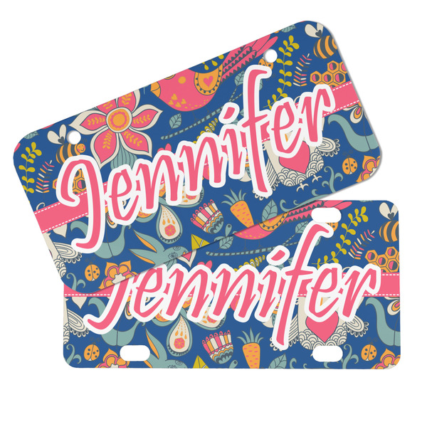 Owl & Hedgehog Mini License Plates - MAIN (4 and 2 Holes)