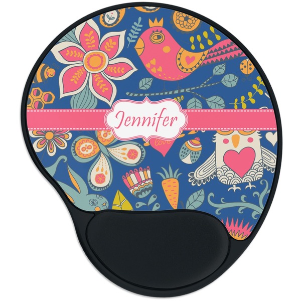 Custom Owl & Hedgehog Mouse Pad with Wrist Support