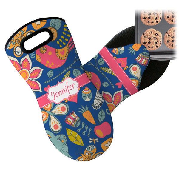 Owl & Hedgehog Neoprene Oven Mitt
