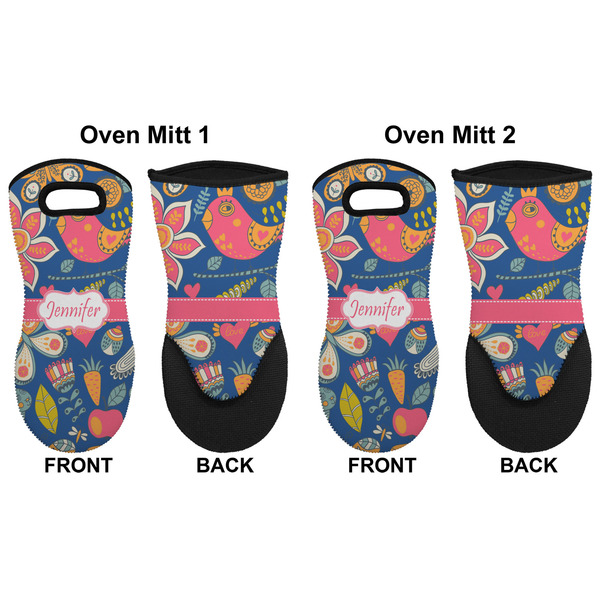 Owl & Hedgehog Neoprene Oven Mitt - Set of 2 - Approval