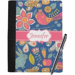 Owl & Hedgehog Notebook Padfolio - Large w/ Name or Text