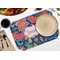 Owl & Hedgehog Octagon Placemat - Single front (LIFESTYLE) Flatlay