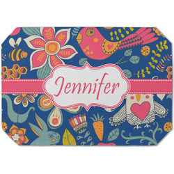 Owl & Hedgehog Dining Table Mat - Octagon (Single-Sided) w/ Name or Text