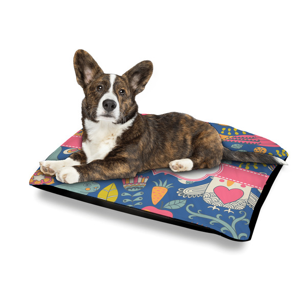 Owl & Hedgehog Outdoor Dog Beds - Medium - IN CONTEXT