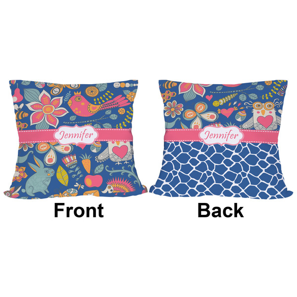 Owl & Hedgehog Outdoor Pillow - 16x16