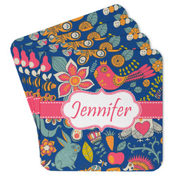 Owl & Hedgehog Paper Coasters w/ Name or Text