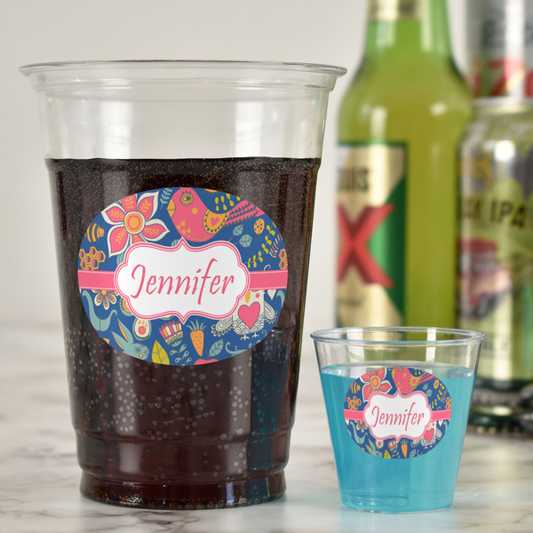 Owl & Hedgehog Party Cups - 16oz - In Context