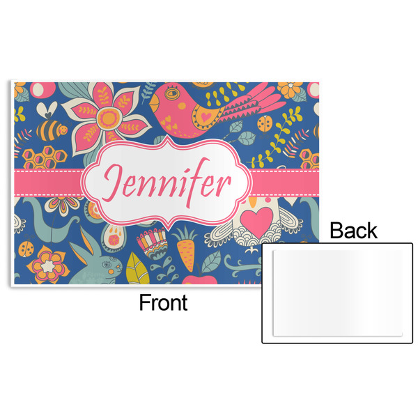 Owl & Hedgehog Disposable Paper Placemat - Front & Back