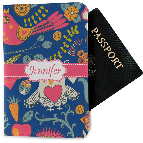Custom Owl & Hedgehog Passport Holder - Fabric (Personalized)
