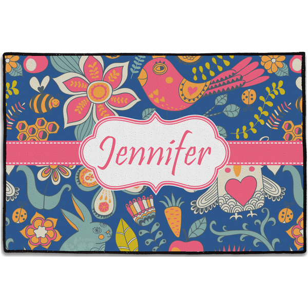 Owl & Hedgehog Personalized Door Mat - 36x24 (APPROVAL)