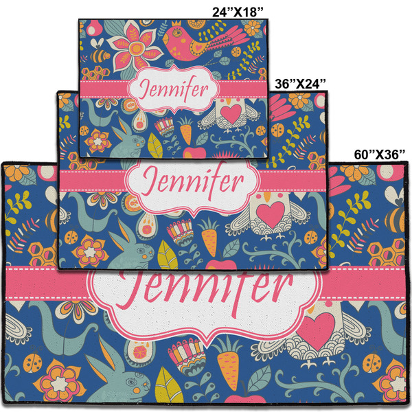 Owl & Hedgehog Personalized Door Mat - Group Parent IMF