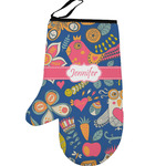 Owl & Hedgehog Left Oven Mitt (Personalized)