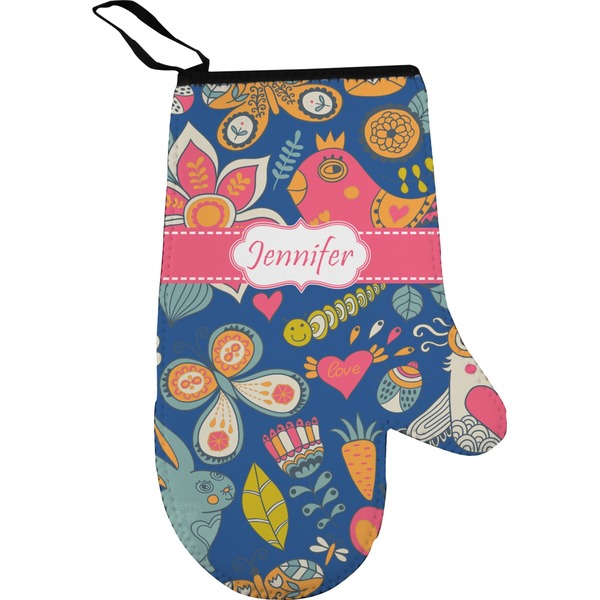 Owl & Hedgehog Personalized Oven Mitt