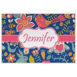Owl & Hedgehog Laminated Placemat w/ Name or Text
