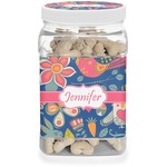 Owl & Hedgehog Dog Treat Jar (Personalized)