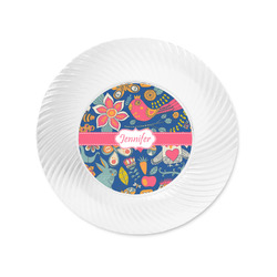 Owl & Hedgehog Plastic Party Appetizer & Dessert Plates - 6" (Personalized)