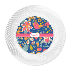 Owl & Hedgehog Plastic Party Dinner Plates - 10" (Personalized)