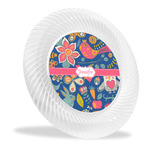 Owl & Hedgehog Plastic Party Dinner Plates - 10" (Personalized)